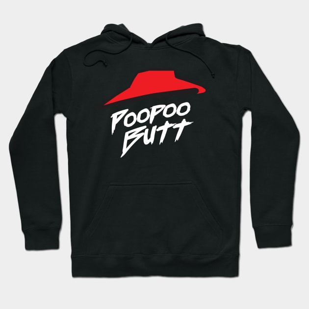 PooPoo Butt Hoodie by Quincey Abstract Designs